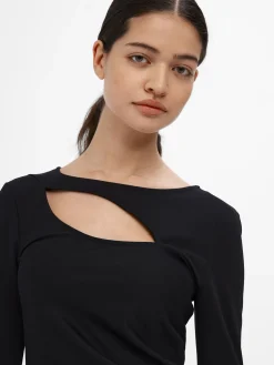 OBJECT Klänningar*LÅNGÄRMAD MIDIKLÄNNING Black