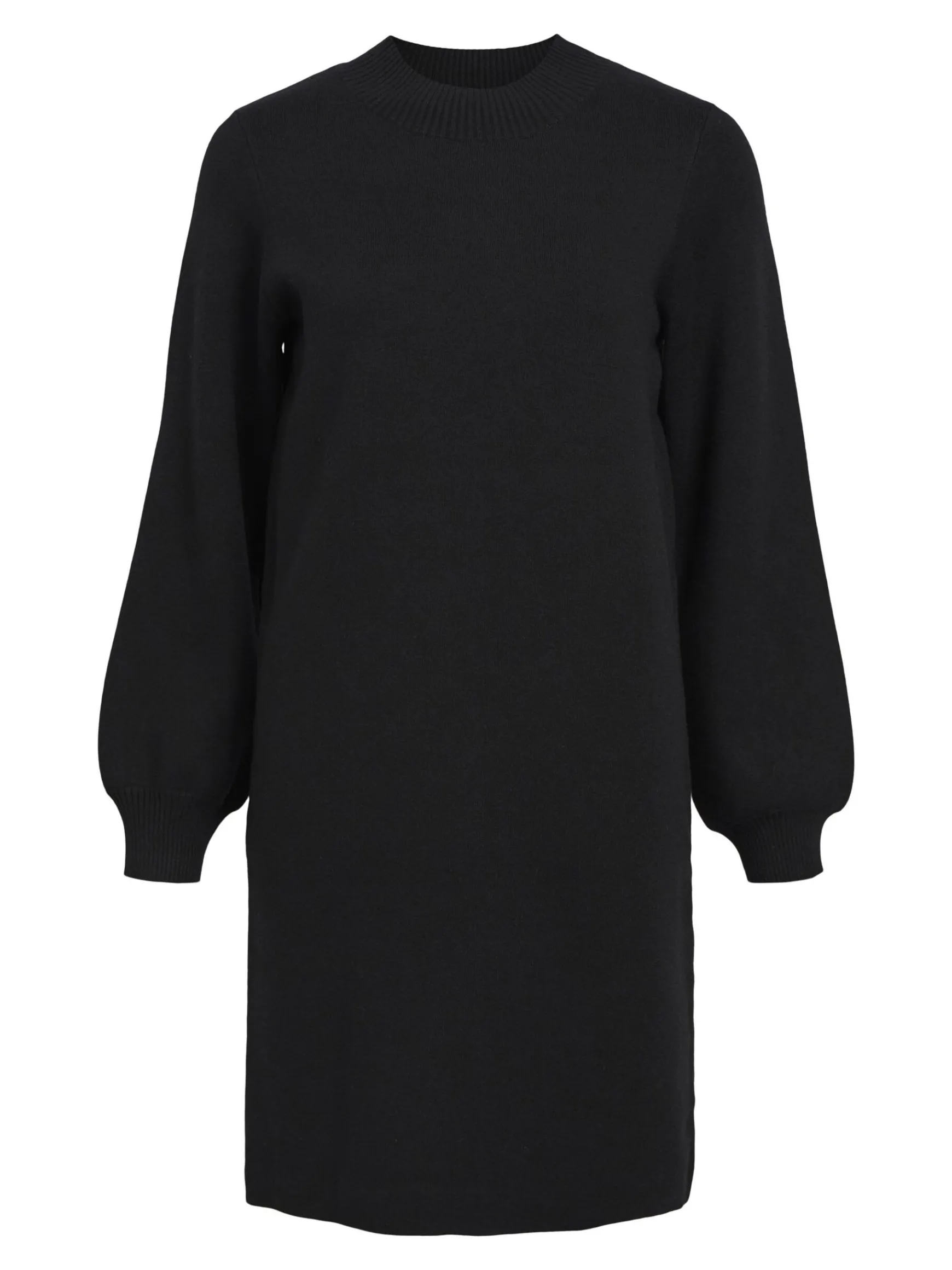 OBJECT Basic|Klänningar*LÅNGÄRMAD STICKAD KLÄNNING Black