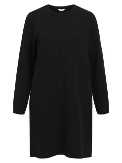 OBJECT Basic|Klänningar*LÅNGÄRMAD STICKAD KLÄNNING Black