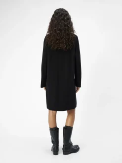 OBJECT Basic|Klänningar*LÅNGÄRMAD STICKAD KLÄNNING Black