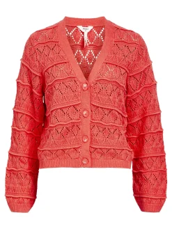 OBJECT Cardigans*LÅNGÄRMAD STICKAD KOFTA Georgia Peach