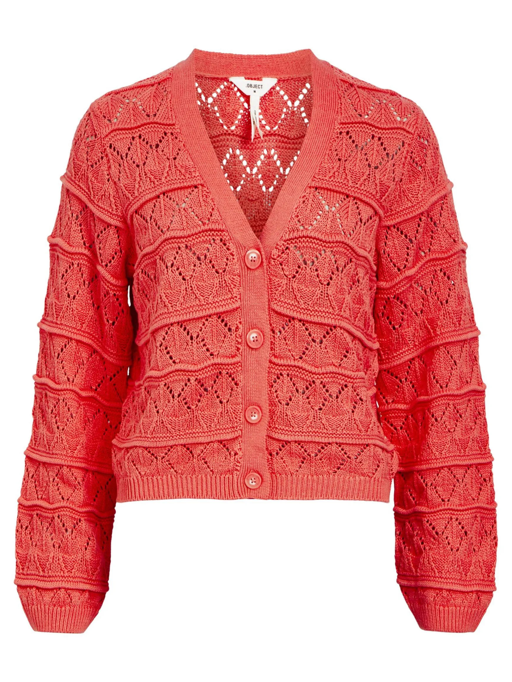 OBJECT Cardigans*LÅNGÄRMAD STICKAD KOFTA Georgia Peach