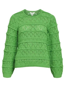 OBJECT Stickat*LÅNGÄRMAD STICKAD TRÖJA Vibrant Green