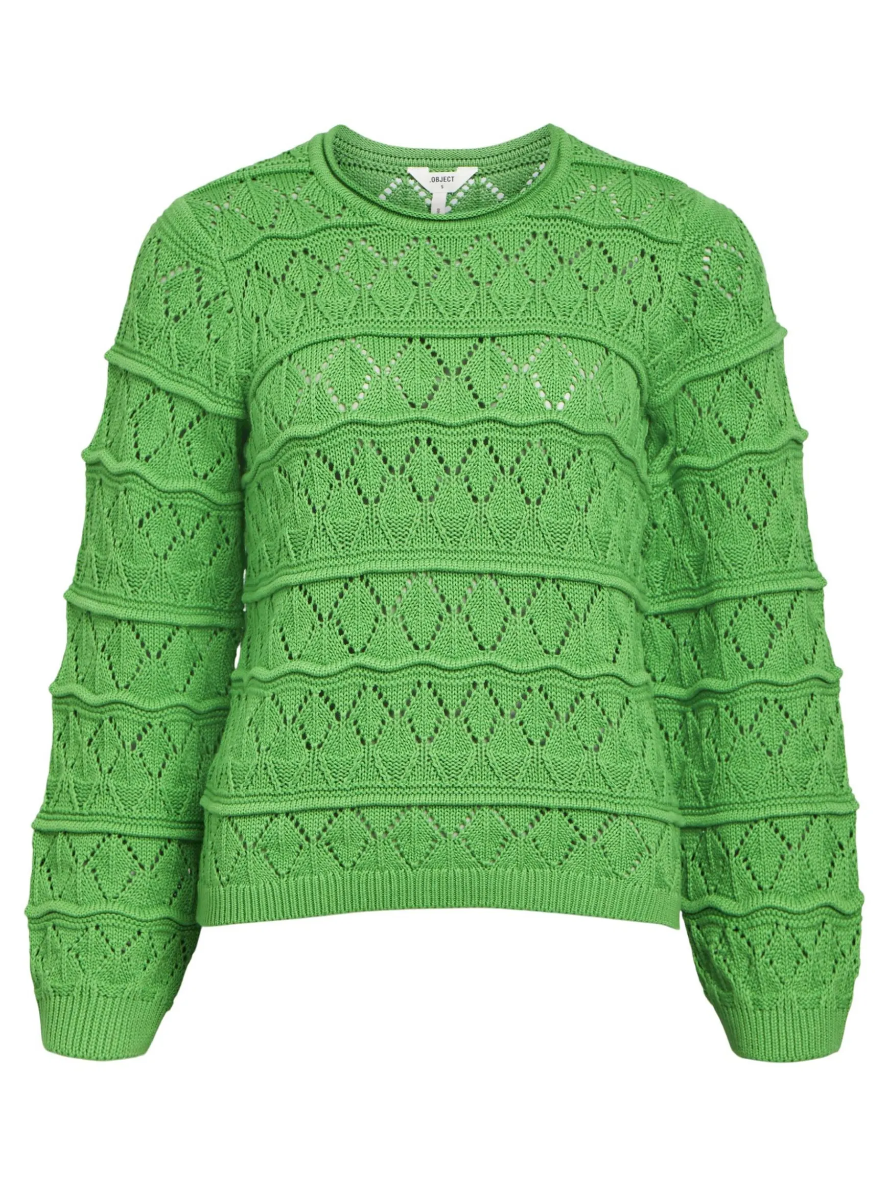 OBJECT Stickat*LÅNGÄRMAD STICKAD TRÖJA Vibrant Green