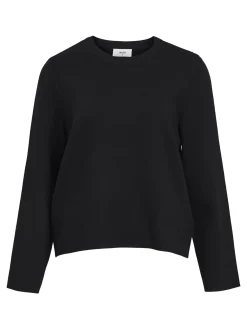 OBJECT Basic|Stickat*LÅNGÄRMAD STICKAD TRÖJA Black