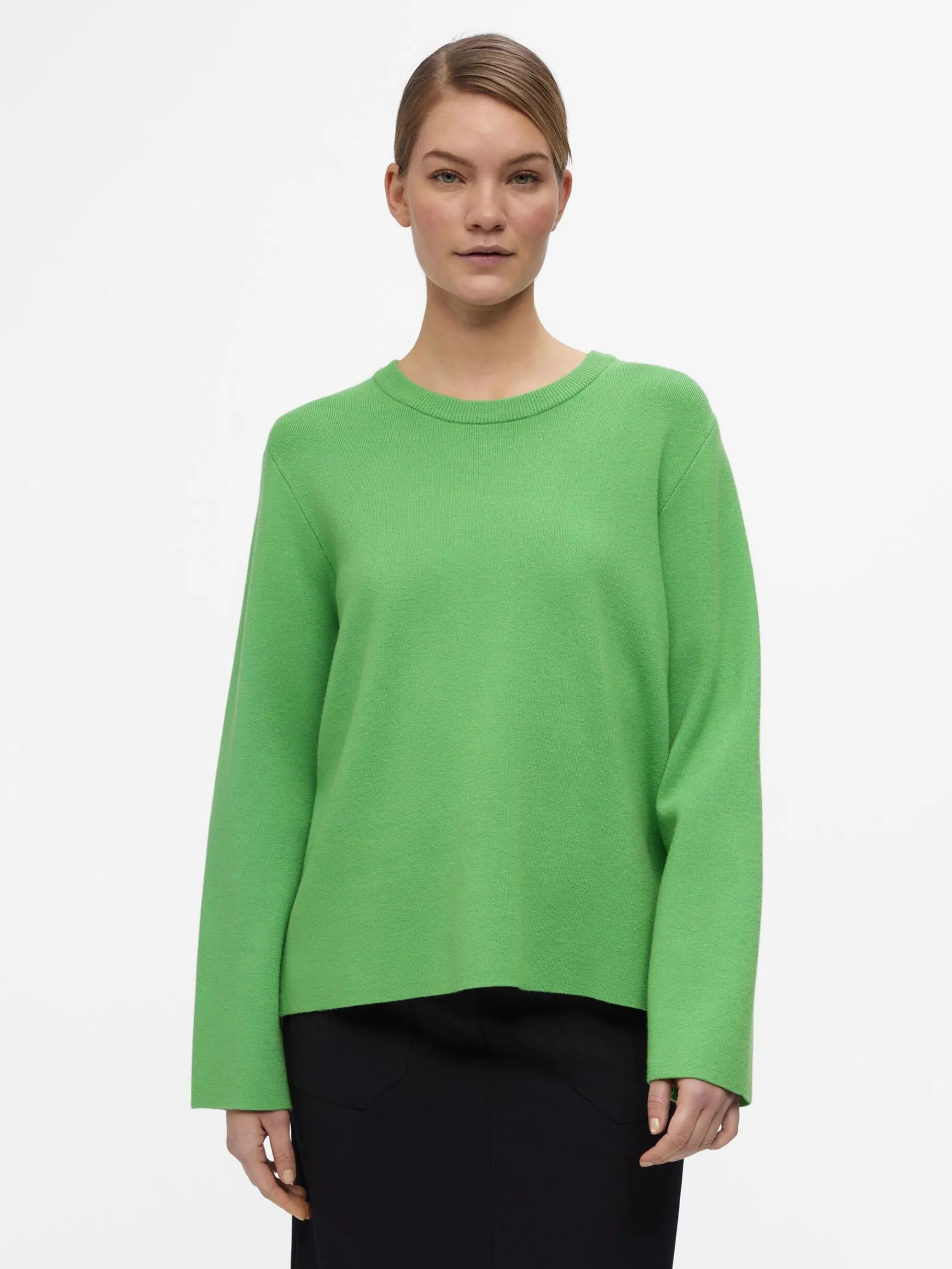 OBJECT Stickat*LÅNGÄRMAD STICKAD TRÖJA Vibrant Green