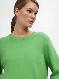 OBJECT Stickat*LÅNGÄRMAD STICKAD TRÖJA Vibrant Green