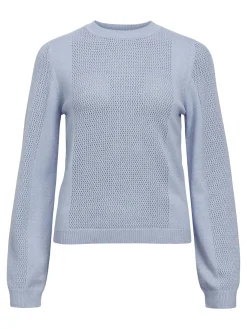 OBJECT Stickat*LÅNGÄRMAD STICKAD TRÖJA Brunnera Blue