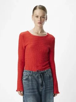 OBJECT Toppar*LÅNGÄRMAD TOPP Flame Scarlet
