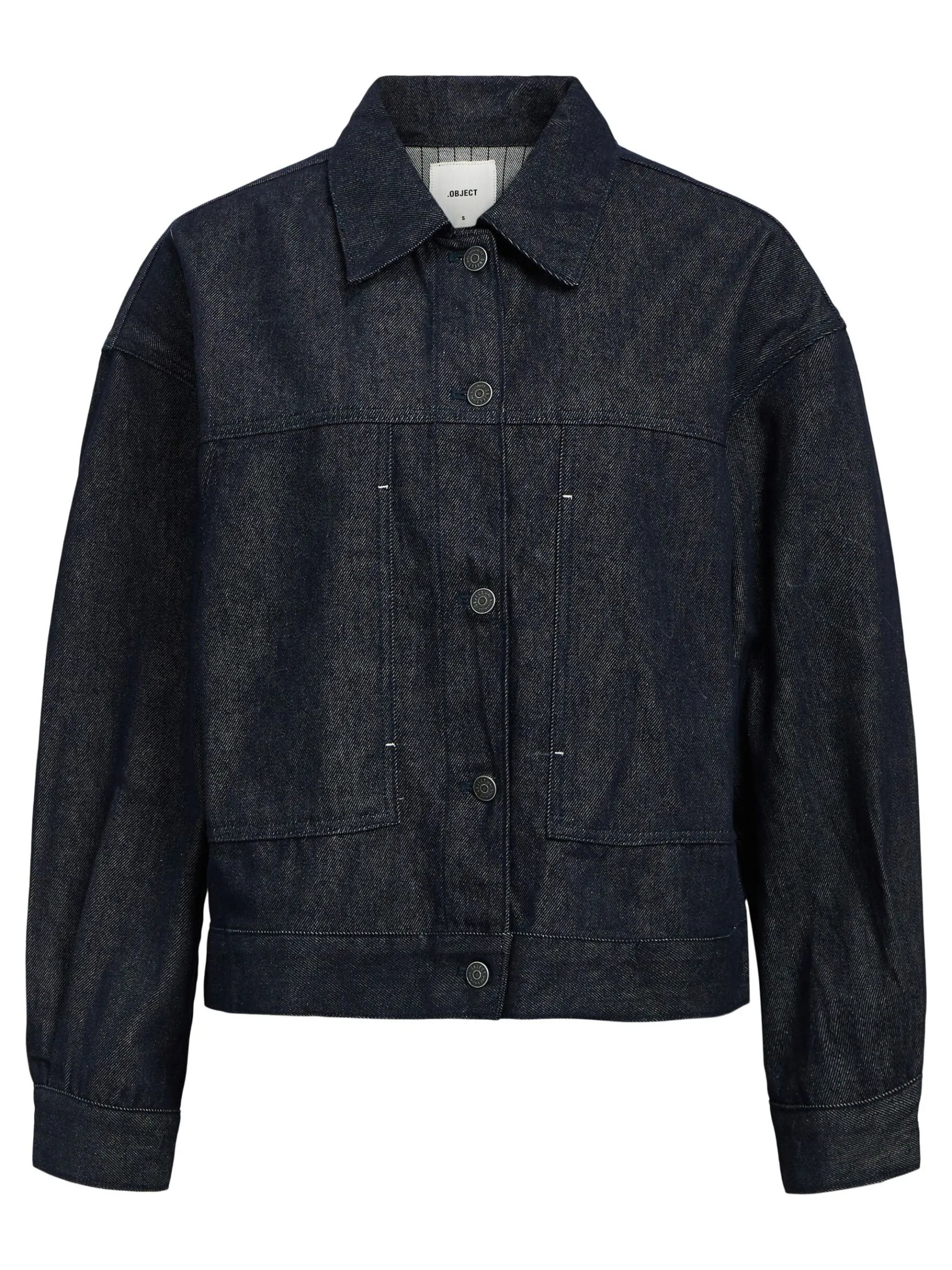 OBJECT Ytterkläder*LÖS PASSFORM JEANSJACKA Dark Blue Denim