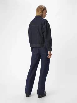 OBJECT Ytterkläder*LÖS PASSFORM JEANSJACKA Dark Blue Denim
