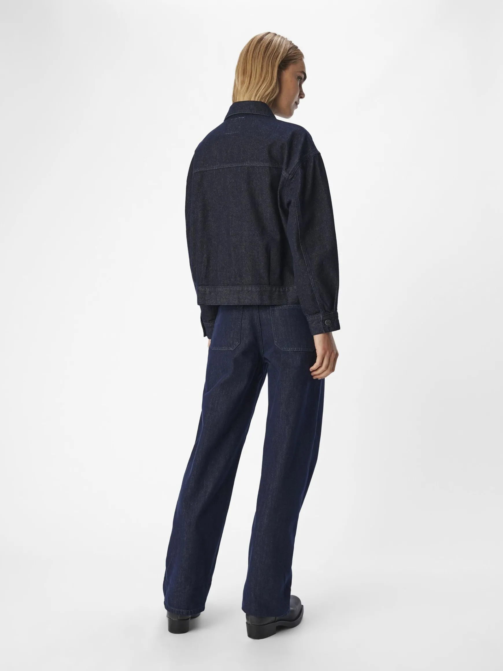 OBJECT Ytterkläder*LÖS PASSFORM JEANSJACKA Dark Blue Denim