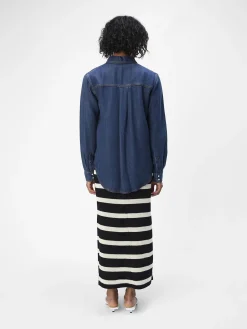 OBJECT Skjortor|Toppar*LÖS PASSFORM JEANSSKJORTA Dark Blue Denim