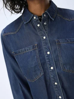 OBJECT Skjortor|Toppar*LÖS PASSFORM JEANSSKJORTA Dark Blue Denim