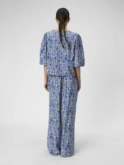 OBJECT Byxor*MED TRYCK BYXOR MED VIDA BEN Palace Blue