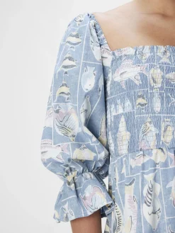 OBJECT Klänningar*MED TRYCK MAXIKLÄNNING Brunnera Blue