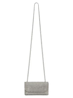 OBJECT Accessoarer*METALLISK CROSSOVER-VÄSKA Silver Colour