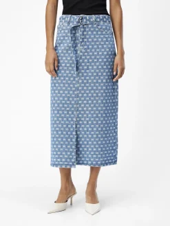 OBJECT Kjolar*MÖNSTRAD JEANSKJOL Medium Blue Denim
