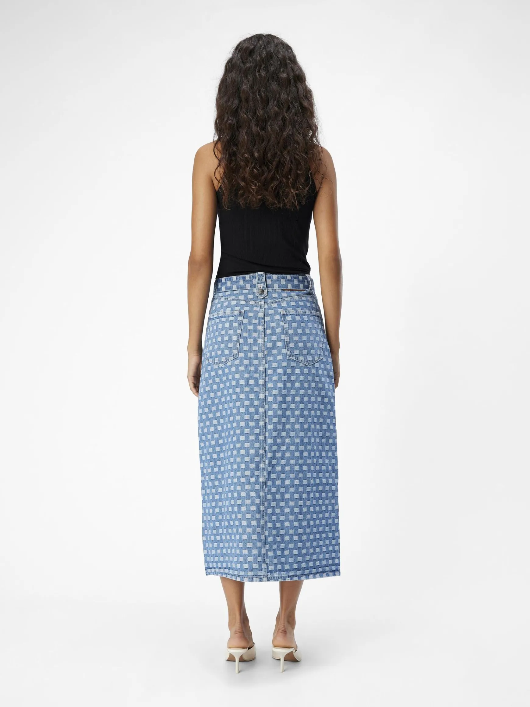 OBJECT Kjolar*MÖNSTRAD JEANSKJOL Medium Blue Denim