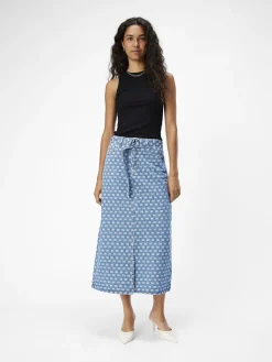OBJECT Kjolar*MÖNSTRAD JEANSKJOL Medium Blue Denim