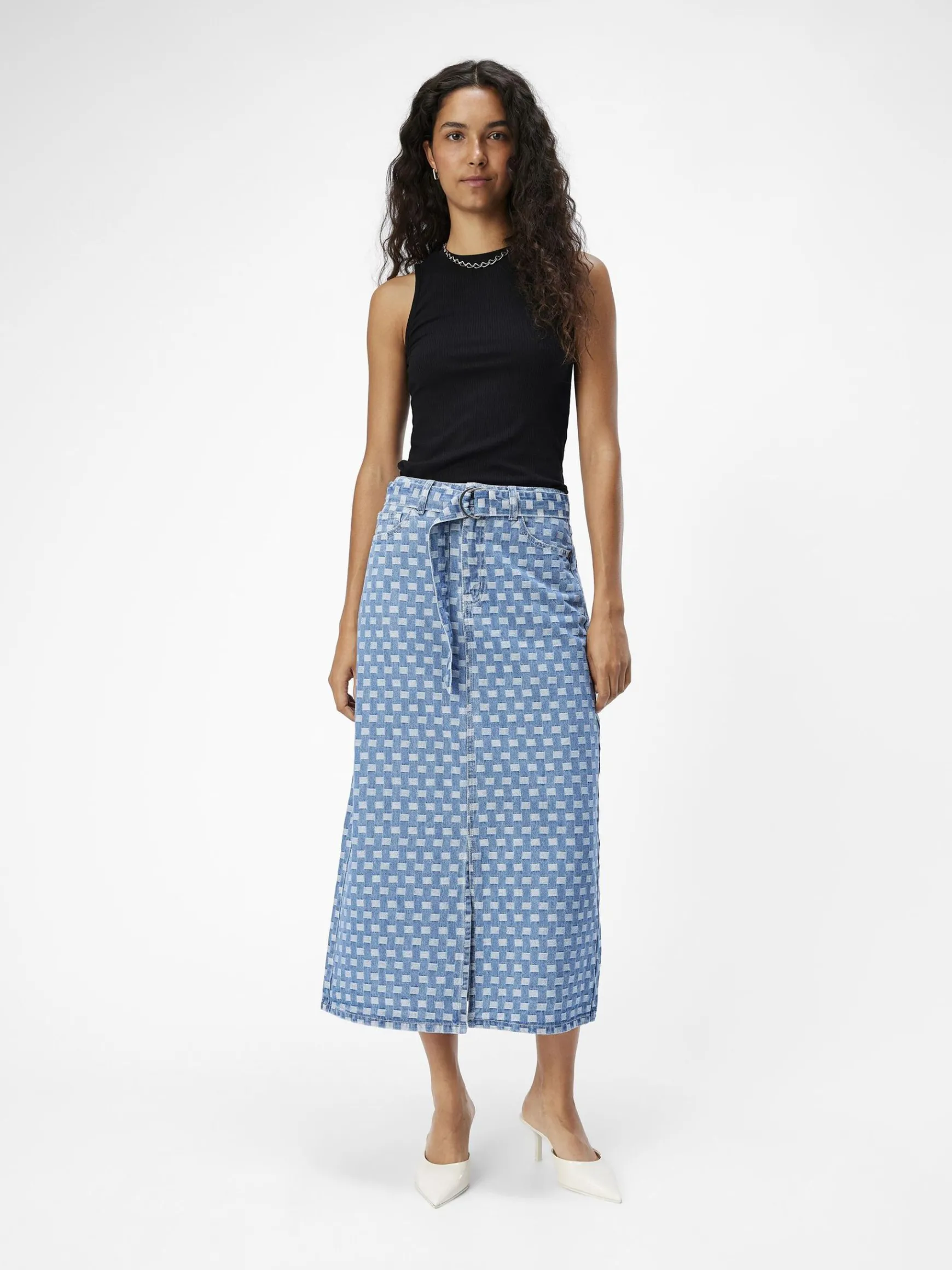 OBJECT Kjolar*MÖNSTRAD JEANSKJOL Medium Blue Denim