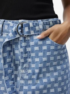 OBJECT Kjolar*MÖNSTRAD JEANSKJOL Medium Blue Denim