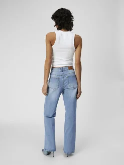 OBJECT Jeans|Byxor*NORMALHÖGA VIDA JEANS Light Blue Denim