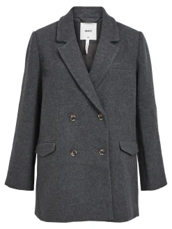 OBJECT Ytterkläder*OBJBLAZA JACKA Dark Grey Melange