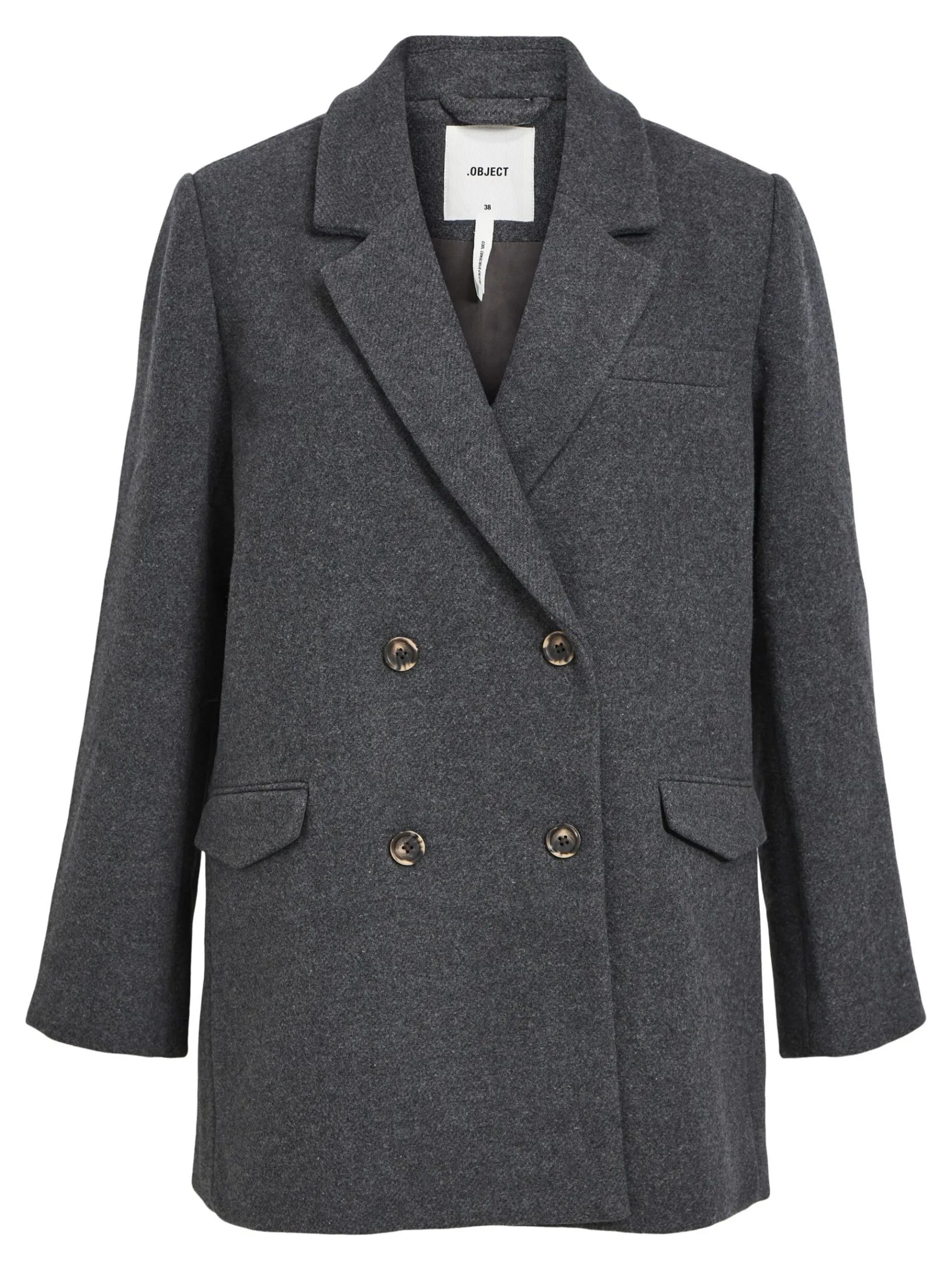 OBJECT Ytterkläder*OBJBLAZA JACKA Dark Grey Melange