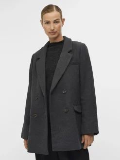 OBJECT Ytterkläder*OBJBLAZA JACKA Dark Grey Melange