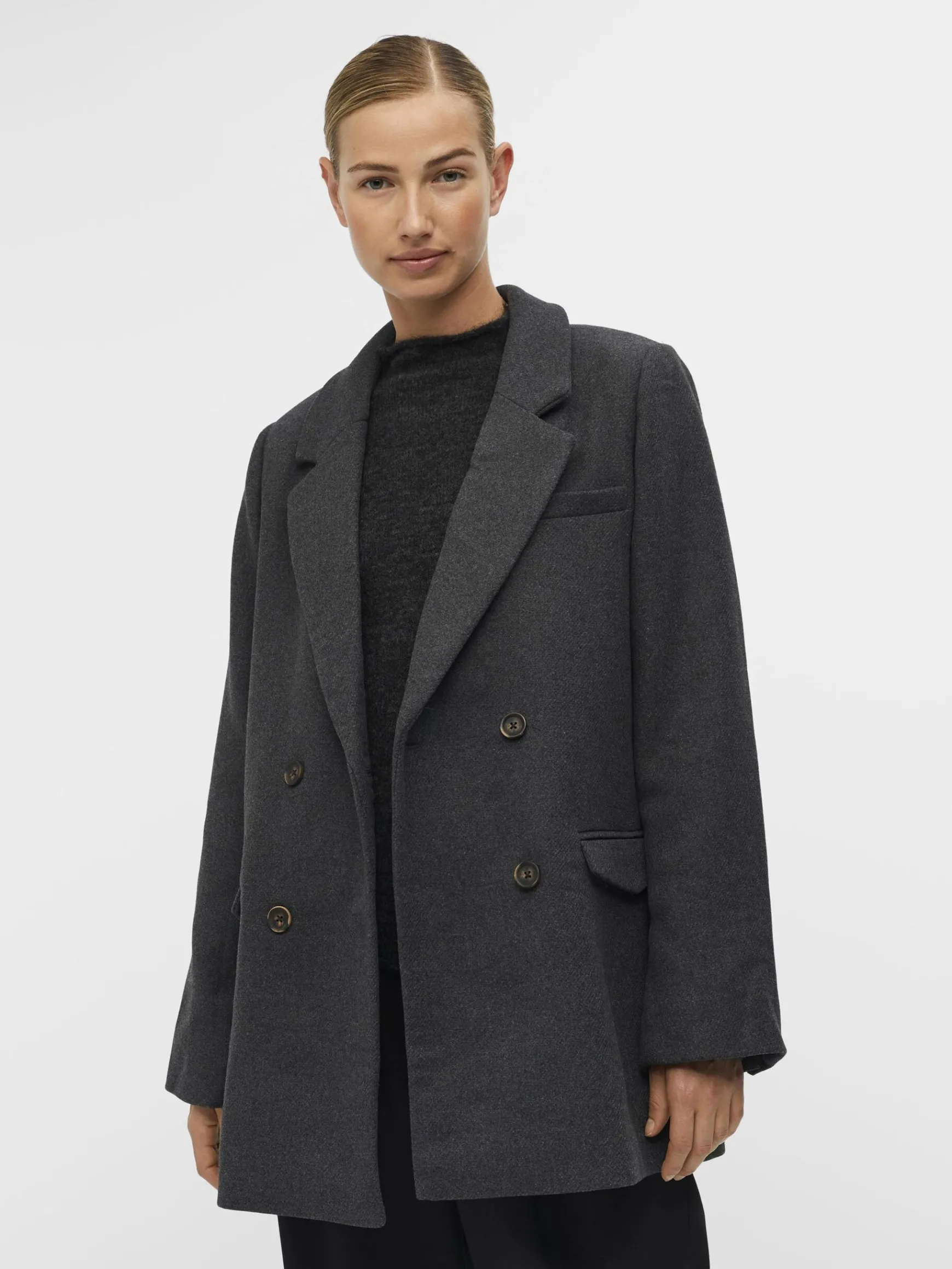 OBJECT Ytterkläder*OBJBLAZA JACKA Dark Grey Melange