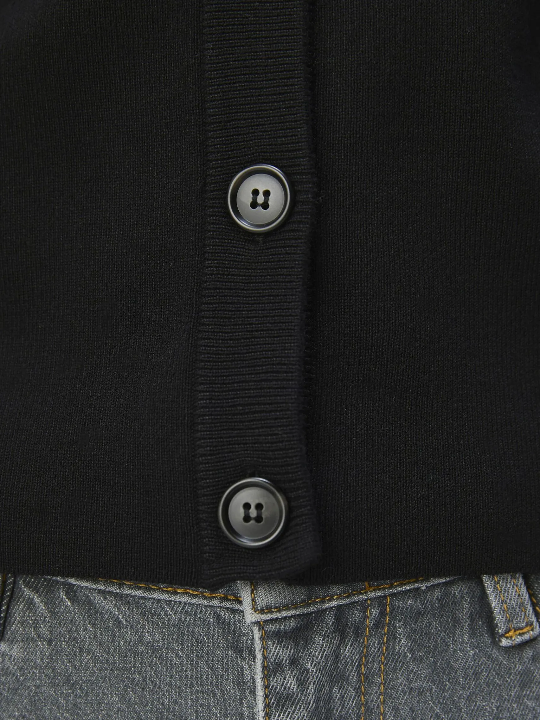 OBJECT Basic|Cardigans*OBJESTER STICKAD KOFTA Black