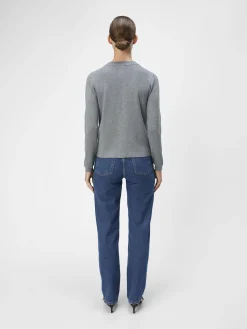 OBJECT Basic|Cardigans*OBJESTER STICKAD KOFTA Medium Grey Melange
