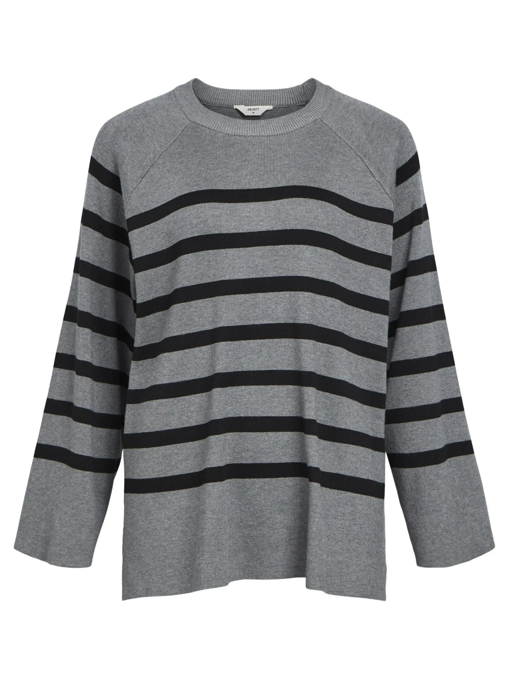 OBJECT Stickat*OBJESTER TRÖJA Medium Grey Melange