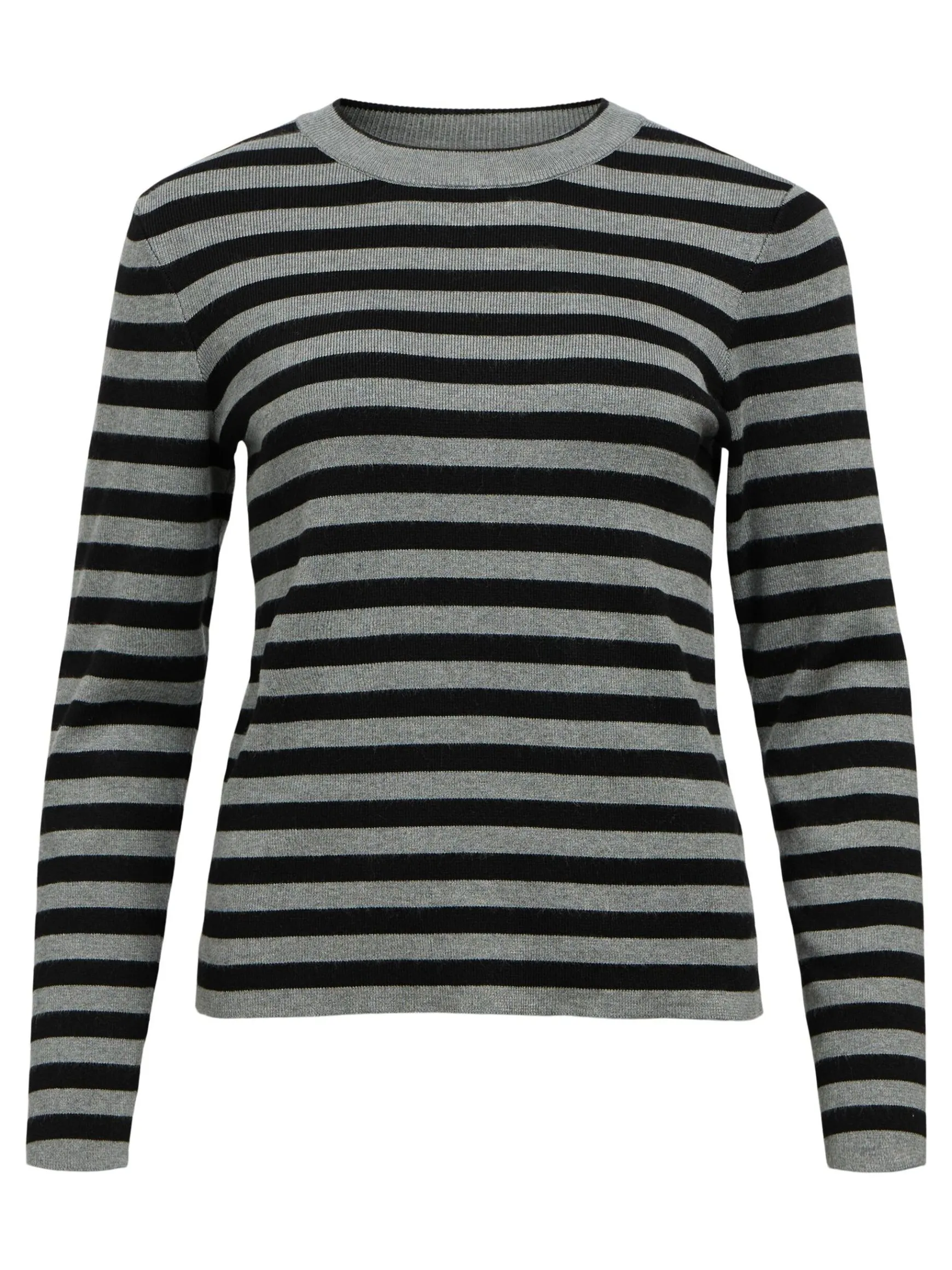 OBJECT Stickat*OBJESTER TRÖJA Medium Grey Melange