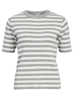 OBJECT Toppar|Stickat*OBJESTER T-SHIRT Light Grey Melange