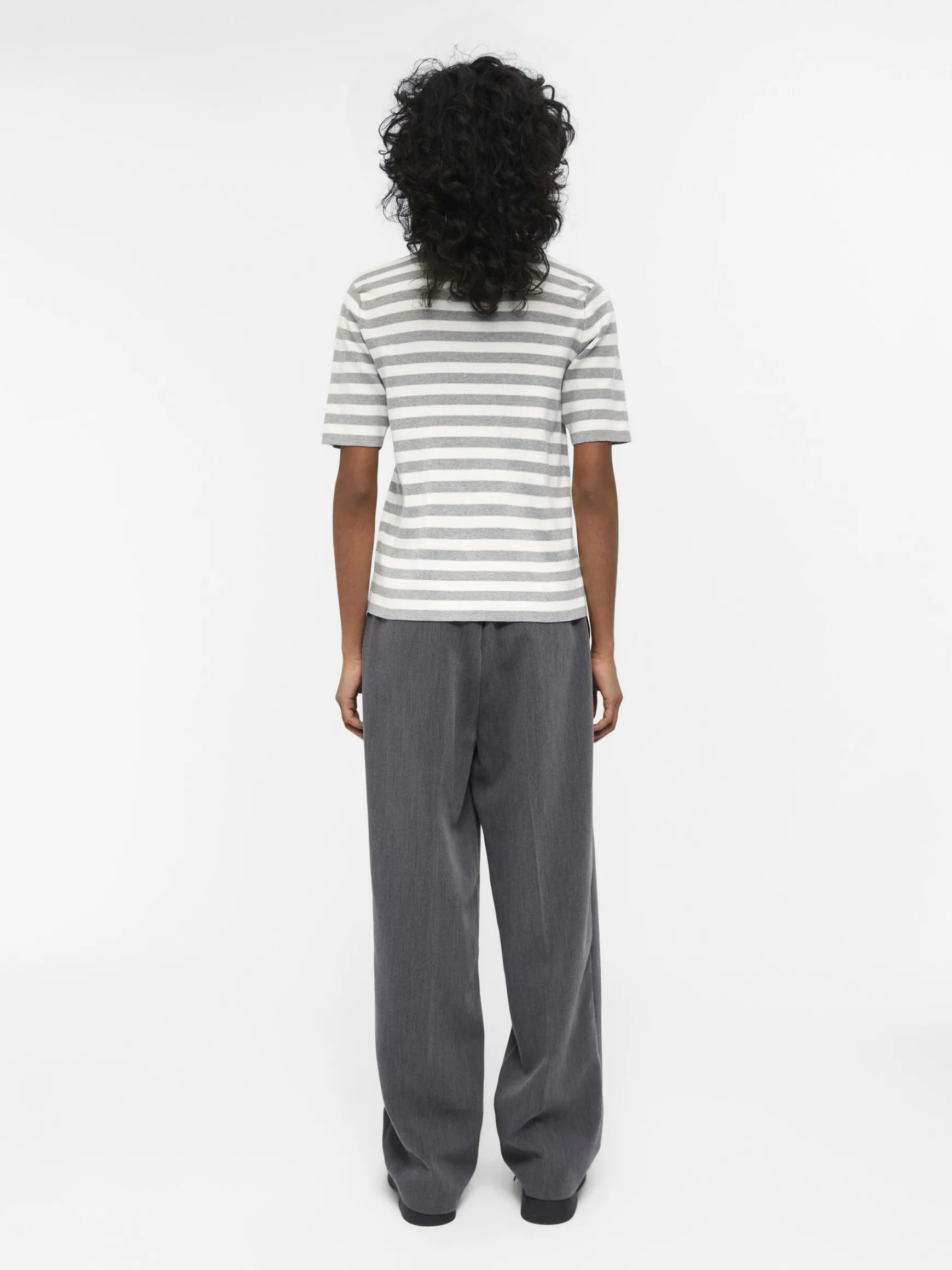 OBJECT Toppar|Stickat*OBJESTER T-SHIRT Light Grey Melange