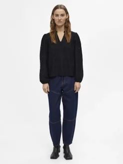 OBJECT Toppar*OBJFEODORA BLUS Black