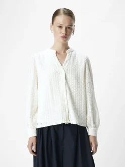 OBJECT Skjortor|Toppar*OBJFEODORA LÅNGÄRMAD SKJORTA White
