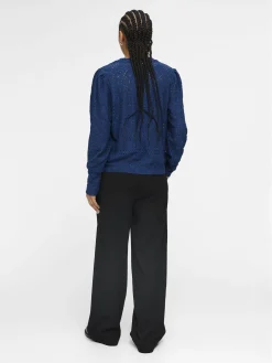 OBJECT Skjortor|Toppar*OBJFEODORA TOPP Estate Blue