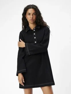 OBJECT Klänningar*OBJHARLOW JEANSKLÄNNING Black Denim