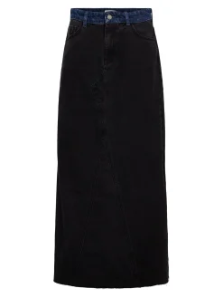 OBJECT Kjolar*OBJHARLOW MAXI JEANSKJOL Black Denim