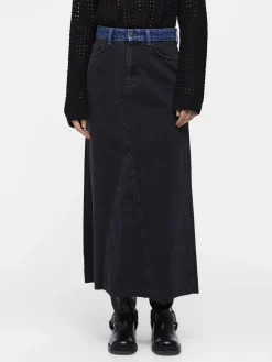 OBJECT Kjolar*OBJHARLOW MAXI JEANSKJOL Black Denim