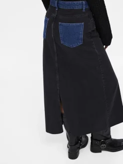 OBJECT Kjolar*OBJHARLOW MAXI JEANSKJOL Black Denim