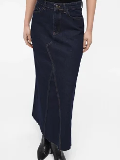 OBJECT Kjolar*OBJHARLOW MAXI JEANSKJOL Dark Blue Denim