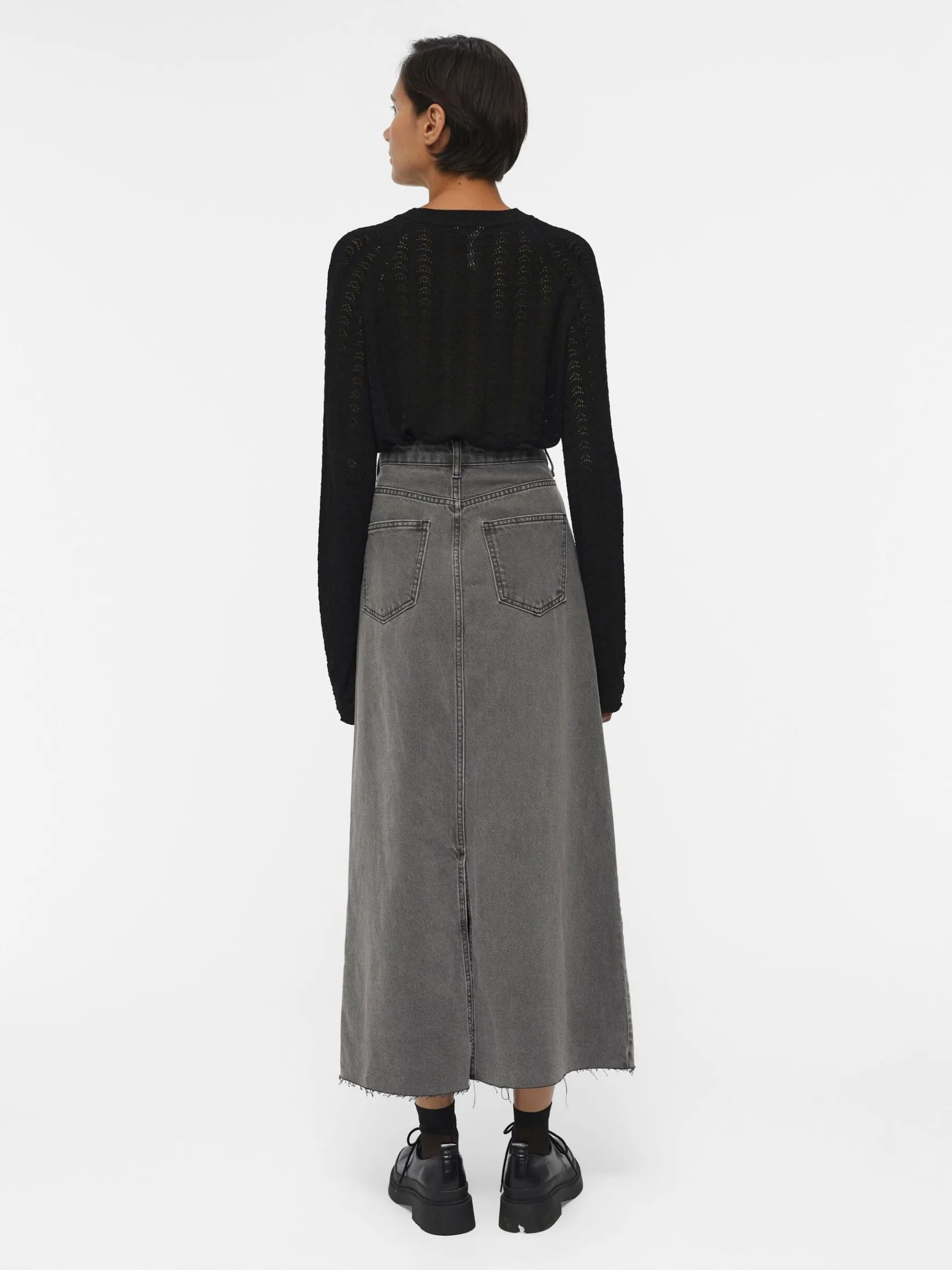 OBJECT Kjolar*OBJHARLOW MAXI JEANSKJOL Grey Denim