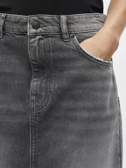 OBJECT Kjolar*OBJHARLOW MIDIKJOL Grey Denim