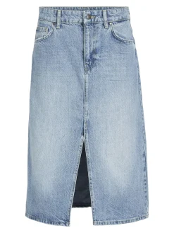 OBJECT Kjolar*OBJHARLOW MIDIKJOL Light Blue Denim