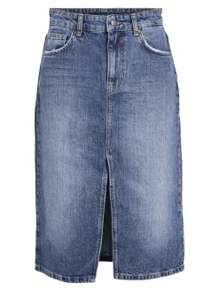 OBJECT Kjolar*OBJHARLOW MIDIKJOL Medium Blue Denim
