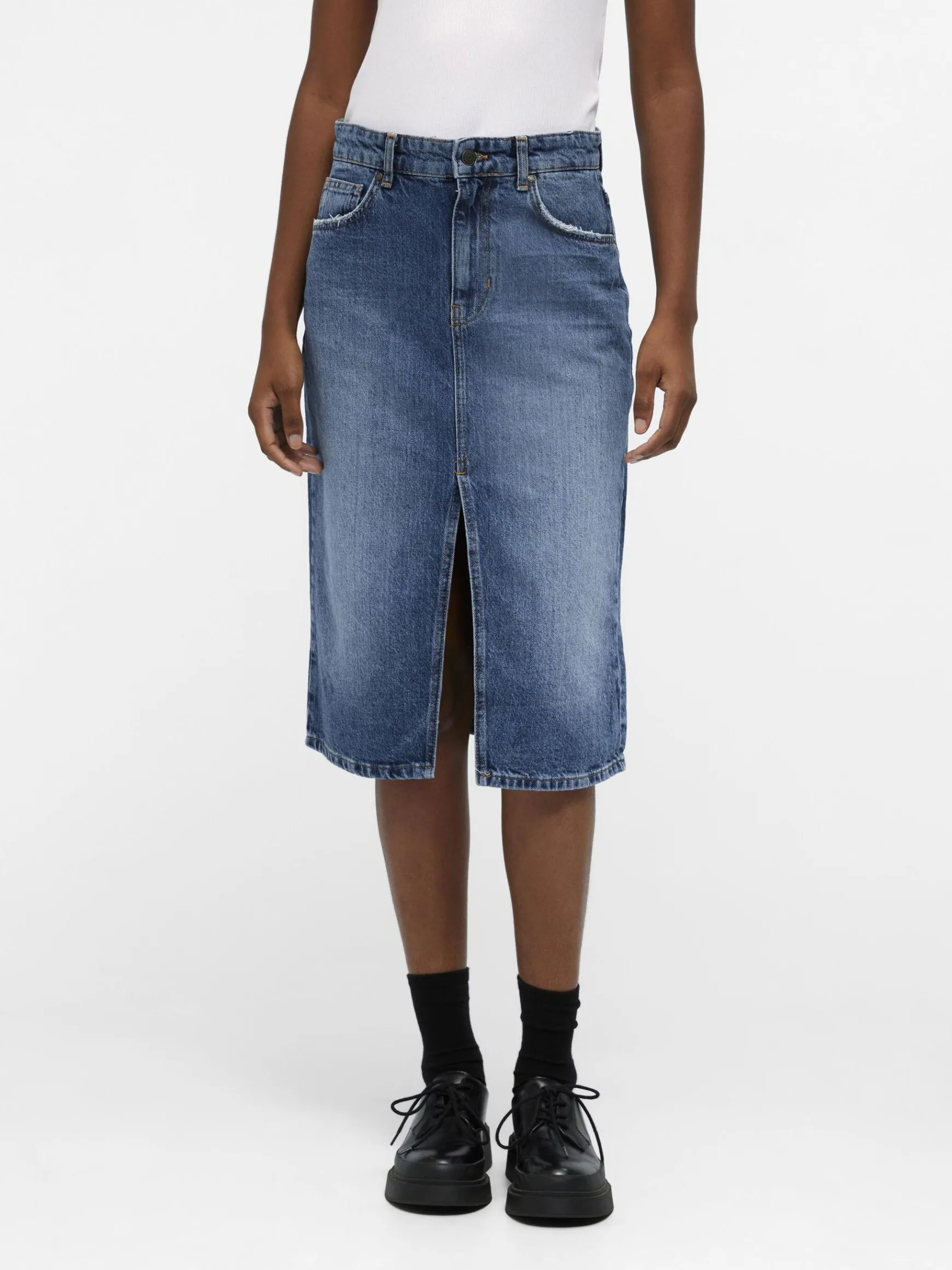 OBJECT Kjolar*OBJHARLOW MIDIKJOL Medium Blue Denim